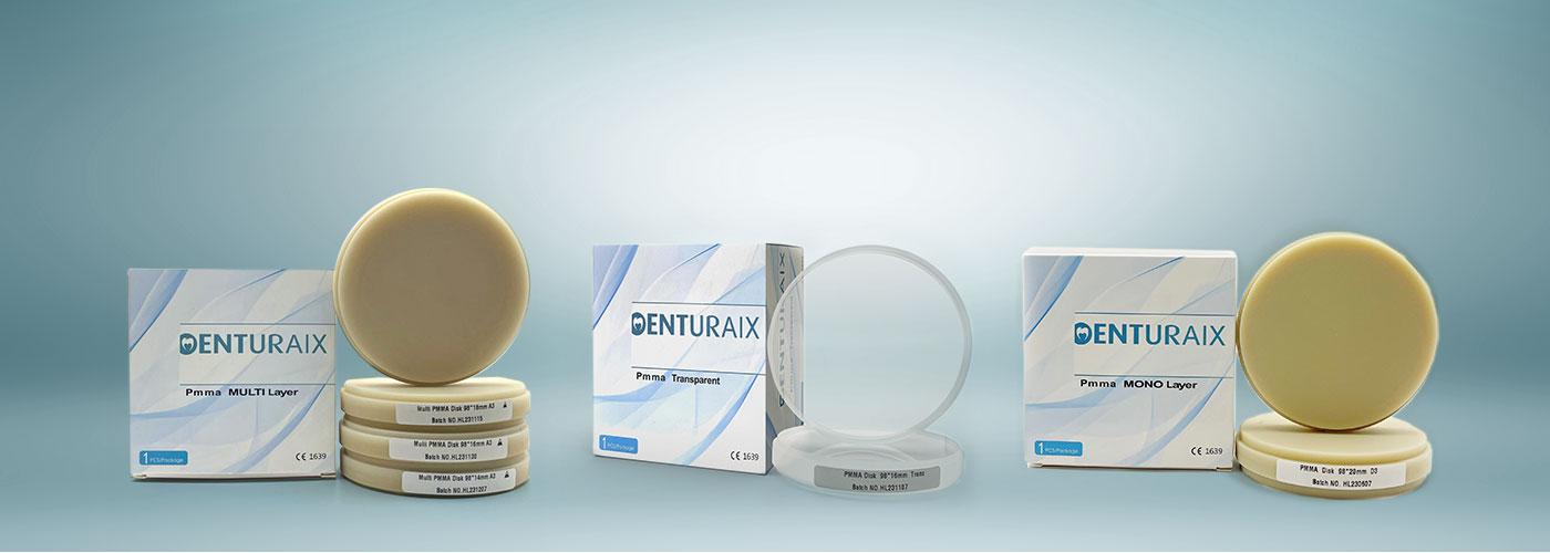 Denturaix | pmma monolayer, pmma transparent, pmma multi layer